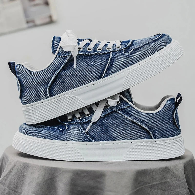 Ethan | Tvättad Mjuk Low Top Sneakers för Herr 5