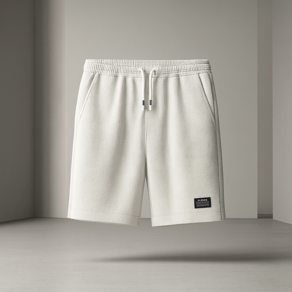 Ethan | Vaffelstrukturerade Herrshorts med Resårlinning och Sidosömsfickor 1