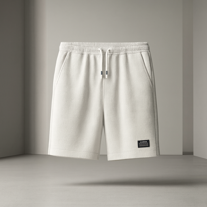 Ethan | Vaffelstrukturerade Herrshorts med Resårlinning och Sidosömsfickor 1