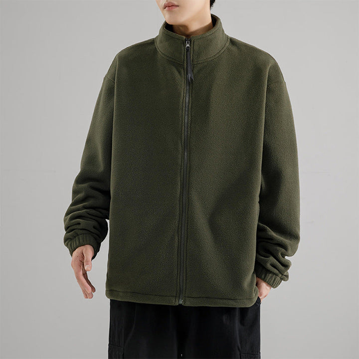 Ethan | Varm Fleece Cardigan med Ståkrage 1