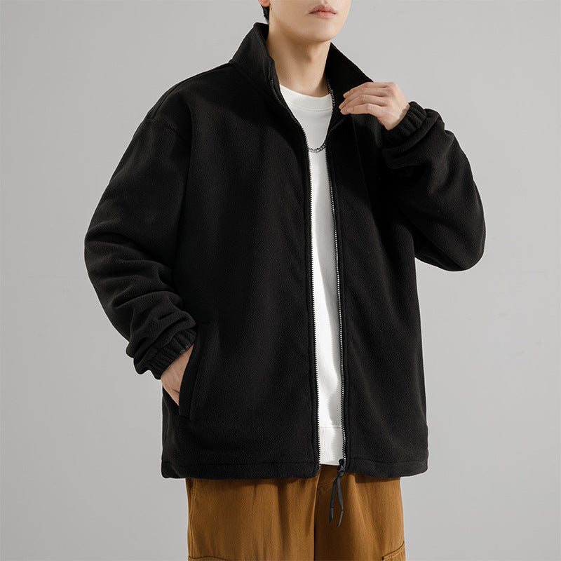 Ethan | Varm Fleece Cardigan med Ståkrage 3