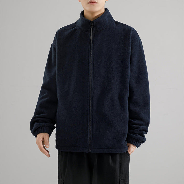 Ethan | Varm Fleece Cardigan med Ståkrage 4