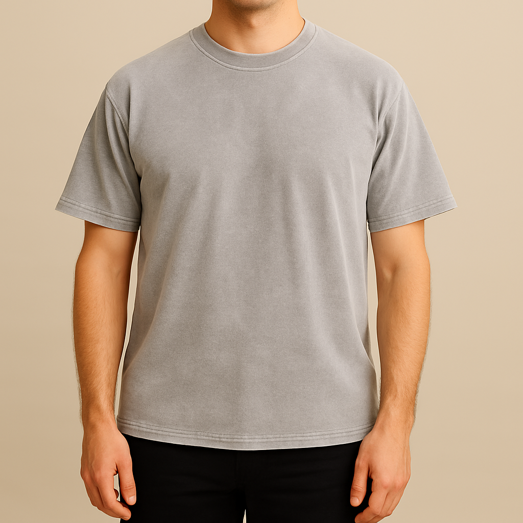 Ethan | Vintage Rak Passform Herr T-Shirt i Kvalitet 2