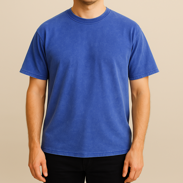 Ethan | Vintage Rak Passform Herr T-Shirt i Kvalitet 3