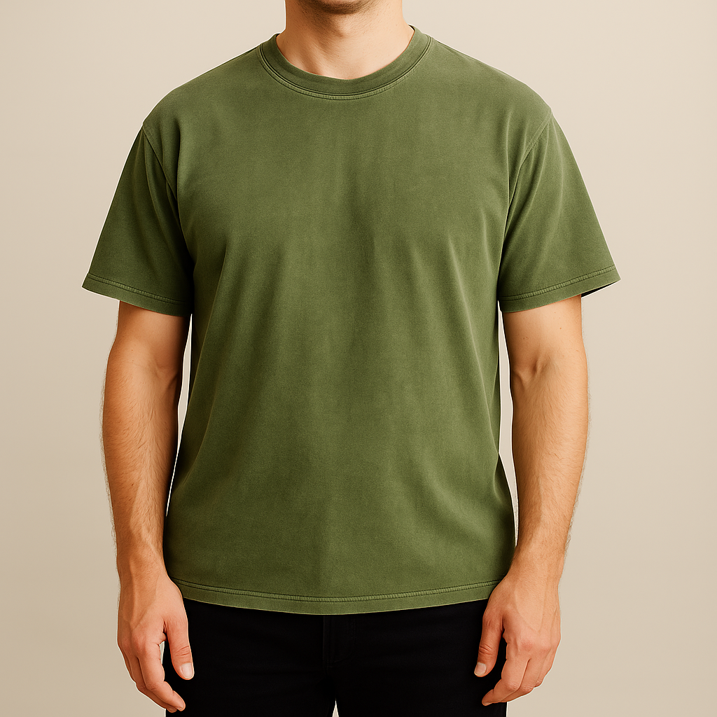 Ethan | Vintage Rak Passform Herr T-Shirt i Kvalitet 4