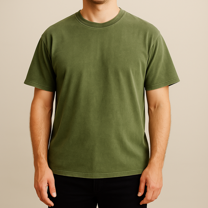 Ethan | Vintage Rak Passform Herr T-Shirt i Kvalitet 4