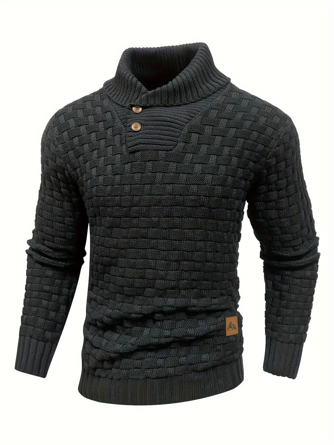Evelyn | Texturerad Stickad Tröja med Sjalkrage för Dam 1