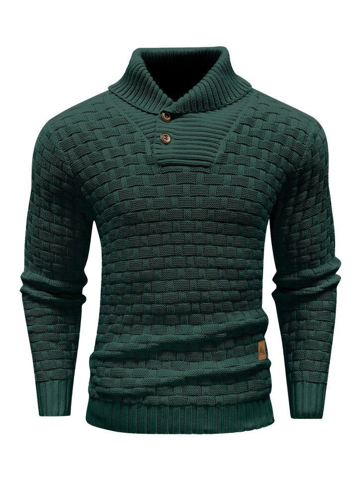 Evelyn | Texturerad Stickad Tröja med Sjalkrage för Dam 13