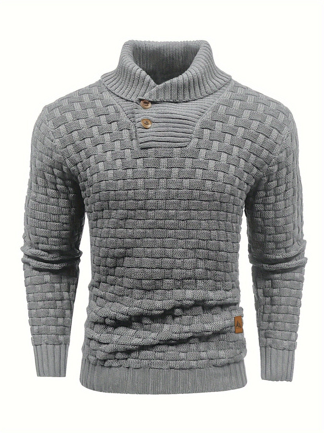 Evelyn | Texturerad Stickad Tröja med Sjalkrage för Dam 15