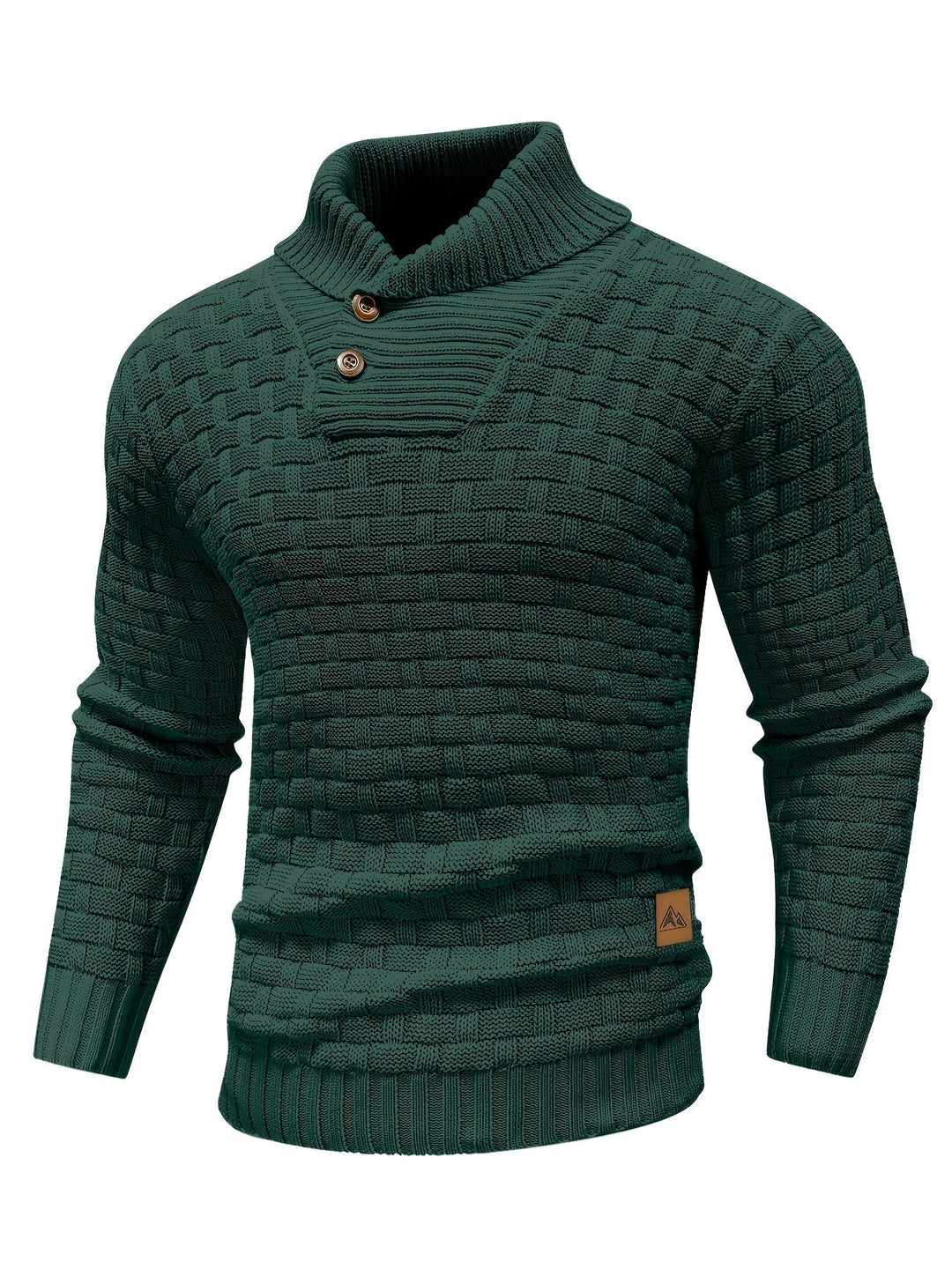 Evelyn | Texturerad Stickad Tröja med Sjalkrage för Dam 3