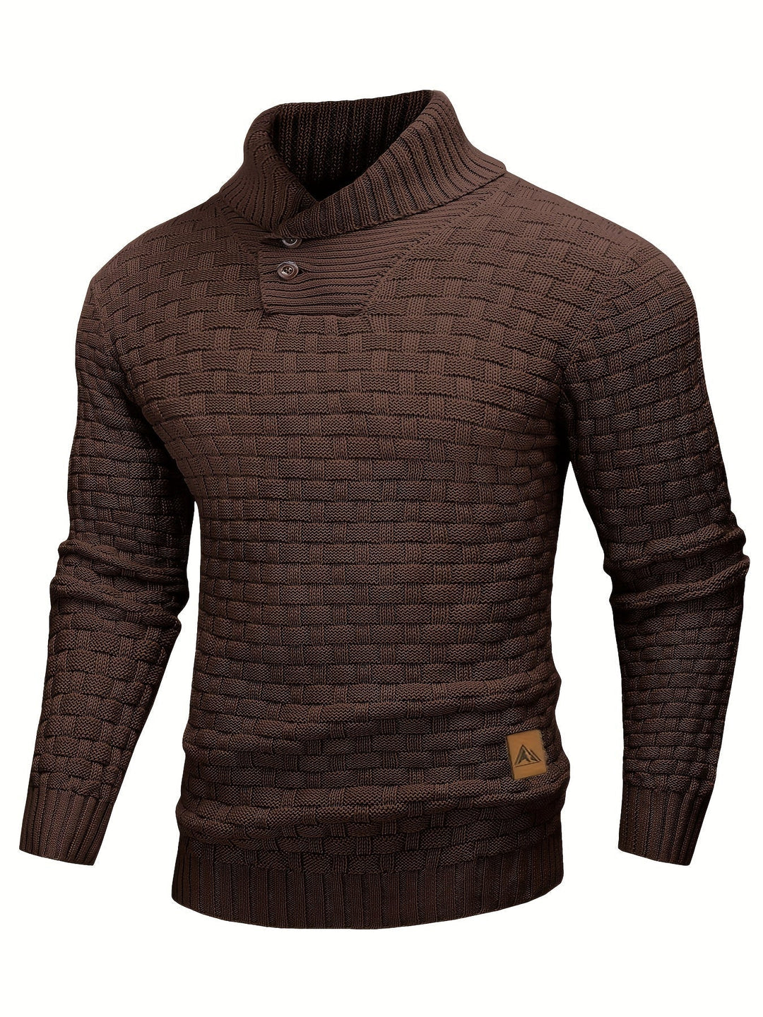 Evelyn | Texturerad Stickad Tröja med Sjalkrage för Dam 8