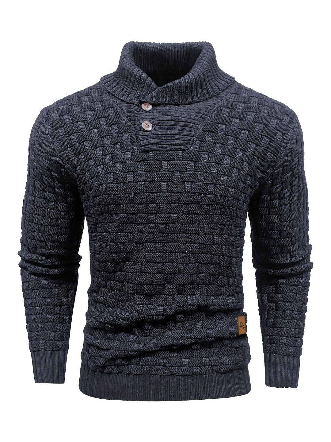 Evelyn | Texturerad Stickad Tröja med Sjalkrage för Dam 9