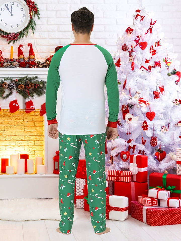 Familjepyjamas | Julpyjamas med Glad Julgransdesign | Bekväm och Mysig för Traditionella Julmorgnar 1