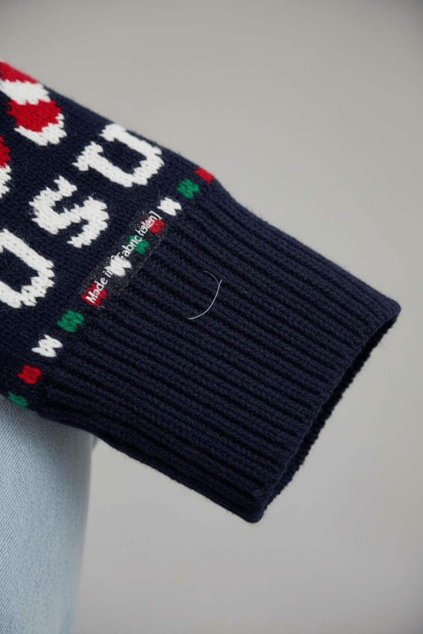 Festlig Jacquardstickad Damtröja med Modern Beskuren Silhuett | Mjuk och Bekväm för Vinteroutfits 2
