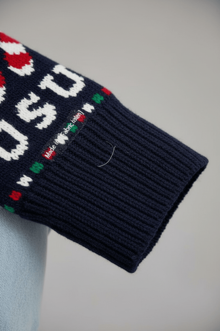 Festlig Jacquardstickad Damtröja med Modern Beskuren Silhuett | Mjuk och Bekväm för Vinteroutfits 2