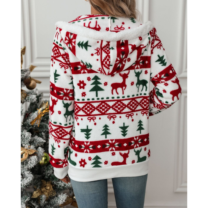 Festlig Julhuvtröja för Damer med Säsongsdesign | Avslappnad Stil för Vintermys 3
