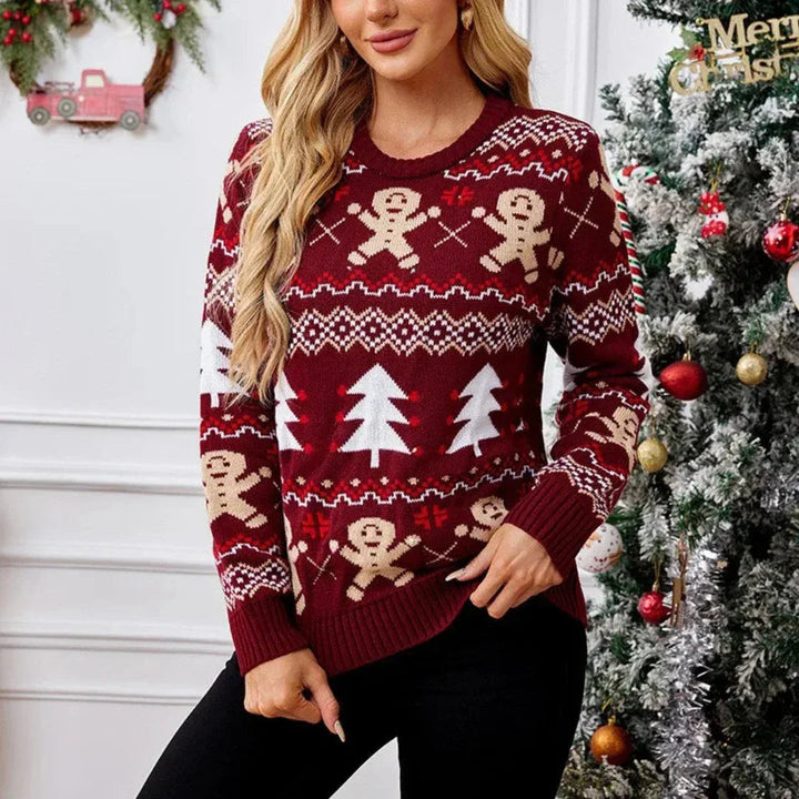 Festlig Jultröja för Damer med Mjuk Passform och Charmigt Julmotiv | Perfekt för Högtider 0
