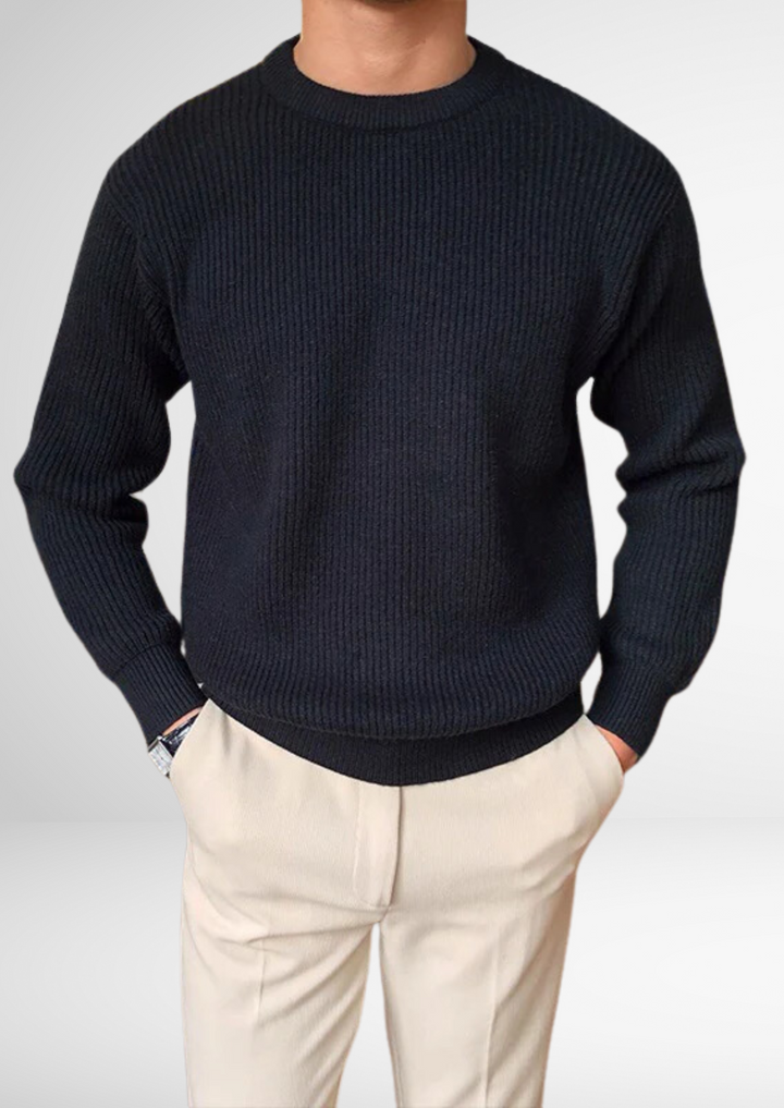 Gant | Herr Tröja med Rund Hals och Ribbstickad Design | Mångsidig för Alla Tillfällen 0