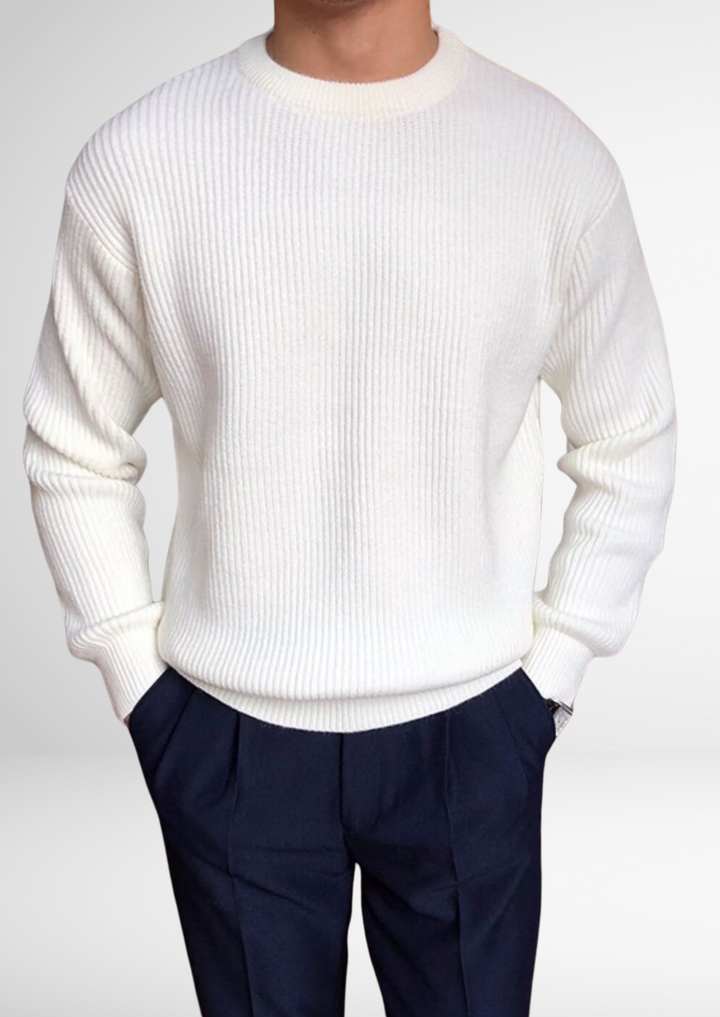 Gant | Herr Tröja med Rund Hals och Ribbstickad Design | Mångsidig för Alla Tillfällen 2
