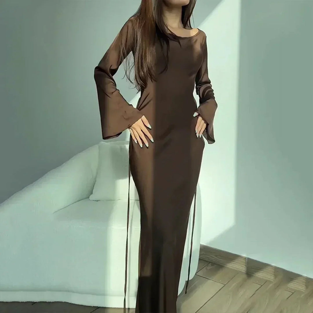 Isabella | Elegant Långärmad Klänning för Dam 1