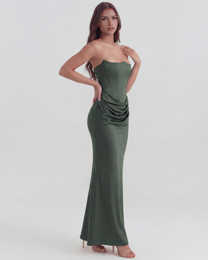 Isabella | Glamorous Almond Muse Klänning 5