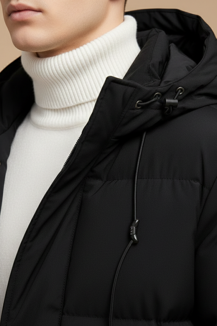 Isolerad Parkas Dam | Långlinje Vinterkappa med Vadderad Design | Skyddande Huva för Kallt Väder 2