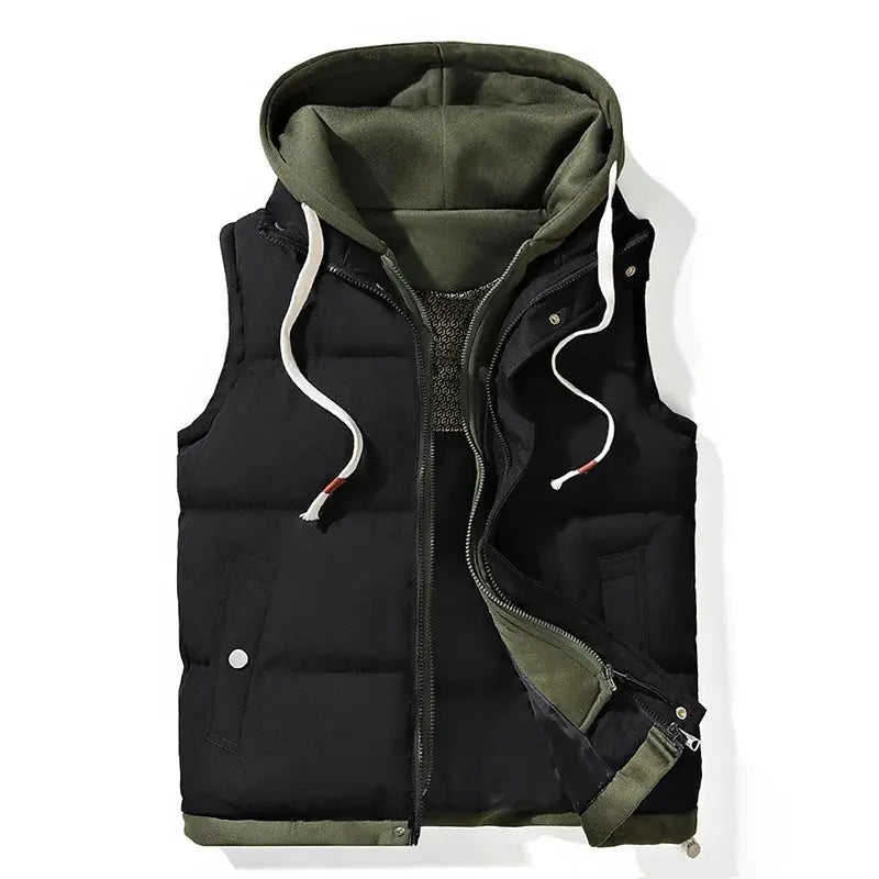 Isolerad Västsjacka för Män med Huvudskydd och Funktionella Dragkedjor | Softshell Design för Utomhusaktiviteter 3