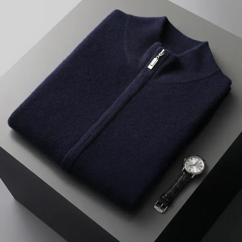 Jackson | Elegant Kasmirväst med Dragkedja och Sidofickor 4