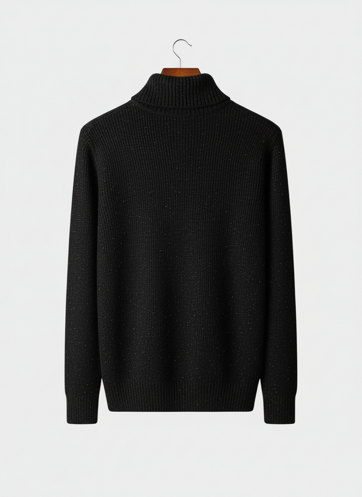 Kabelstickad Tröja | Halv Dragkedja med Vikkrage | Elegant Design för Mångsidig Styling 1