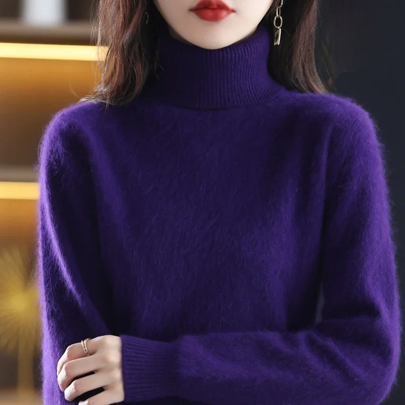 Kashmirtröja Dam | Turtleneck i Lyxig Kashmir med Hög Komfort | Elegant Basplagg för Vardagsbruk 10
