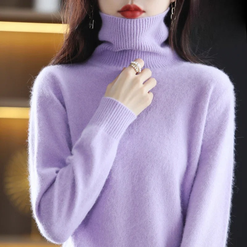 Kashmirtröja Dam | Turtleneck i Lyxig Kashmir med Hög Komfort | Elegant Basplagg för Vardagsbruk 12