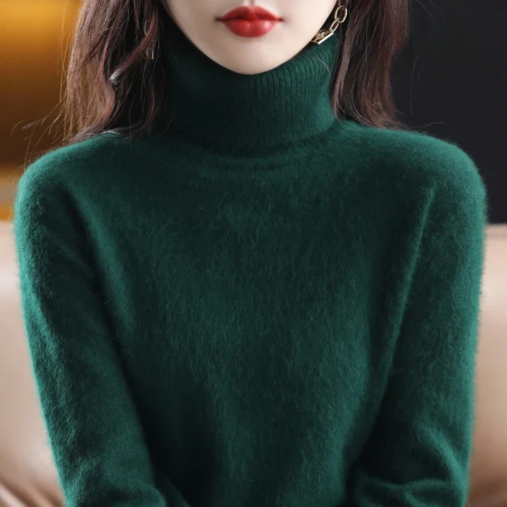 Kashmirtröja Dam | Turtleneck i Lyxig Kashmir med Hög Komfort | Elegant Basplagg för Vardagsbruk 13