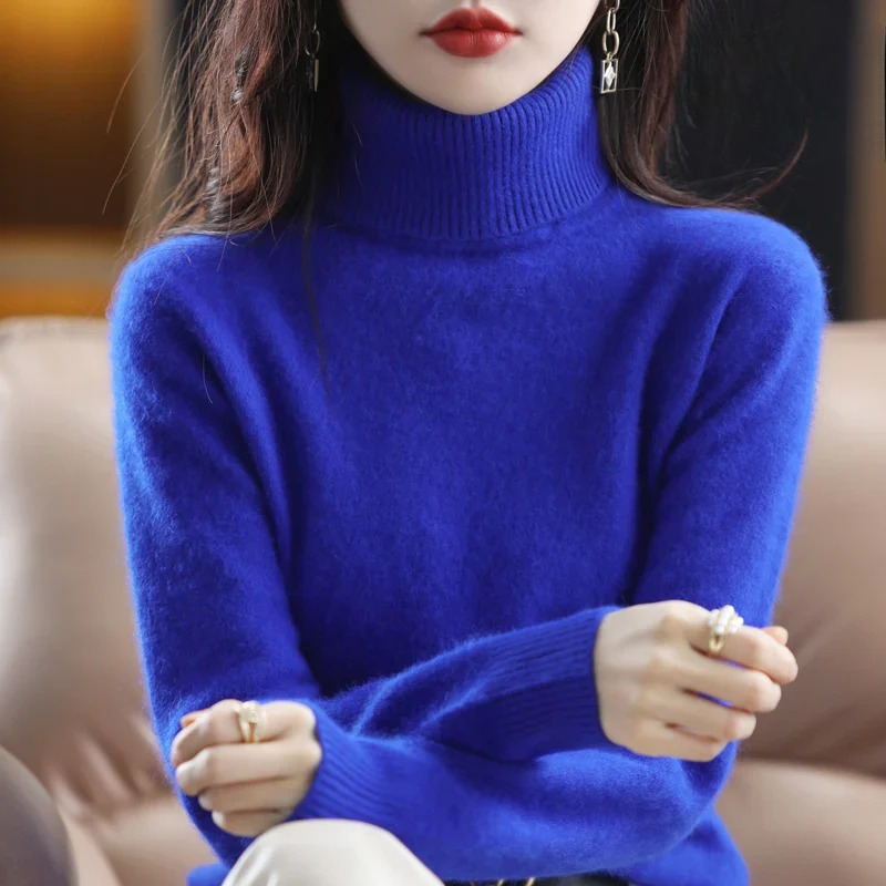Kashmirtröja Dam | Turtleneck i Lyxig Kashmir med Hög Komfort | Elegant Basplagg för Vardagsbruk 18