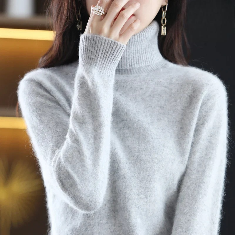 Kashmirtröja Dam | Turtleneck i Lyxig Kashmir med Hög Komfort | Elegant Basplagg för Vardagsbruk 7