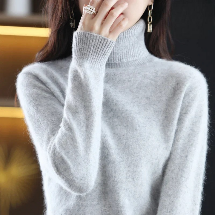Kashmirtröja Dam | Turtleneck i Lyxig Kashmir med Hög Komfort | Elegant Basplagg för Vardagsbruk 7