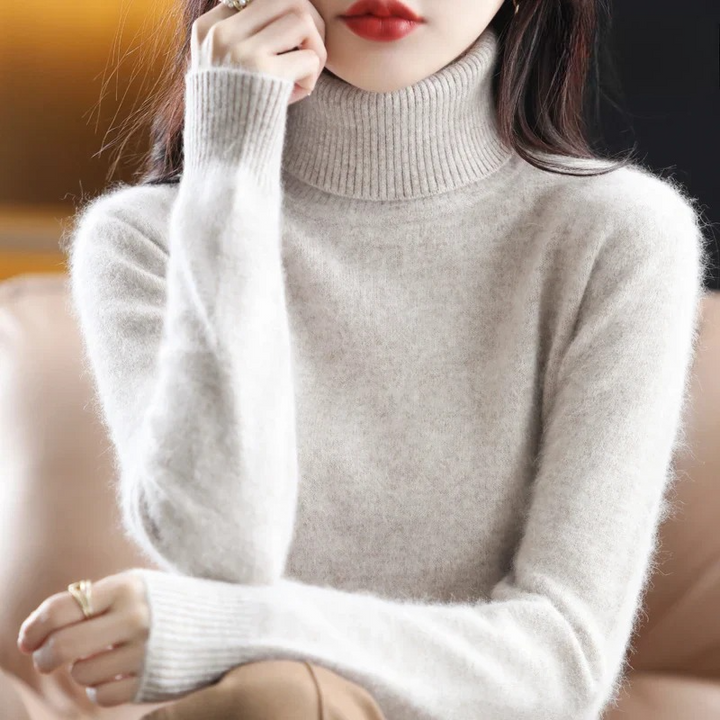 Kashmirtröja Dam | Turtleneck i Lyxig Kashmir med Hög Komfort | Elegant Basplagg för Vardagsbruk 8