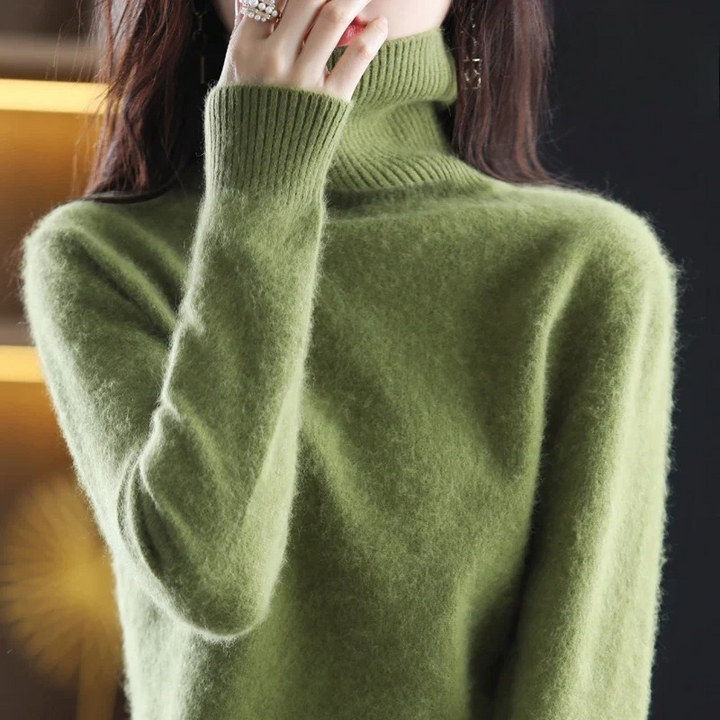 Kashmirtröja Dam | Turtleneck i Lyxig Kashmir med Hög Komfort | Elegant Basplagg för Vardagsbruk 9