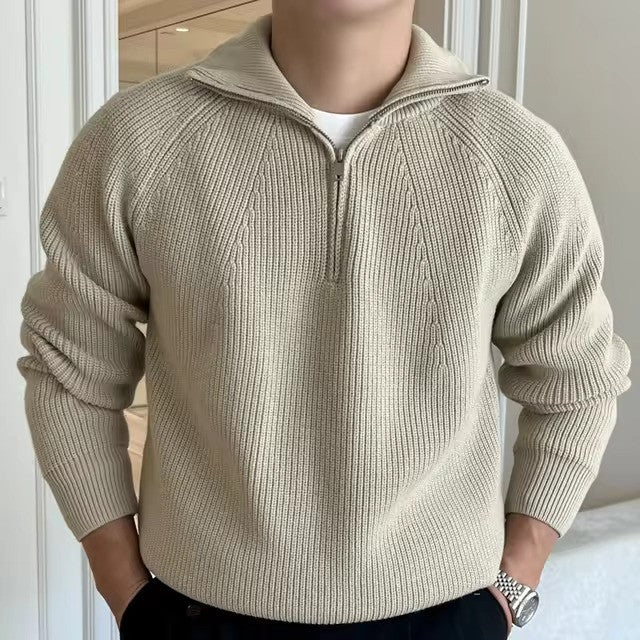 Klassisk Herr Tröja Gant med Kvarts Dragkedja & Randdetaljer - Mångsidig för Vardagsbruk 2