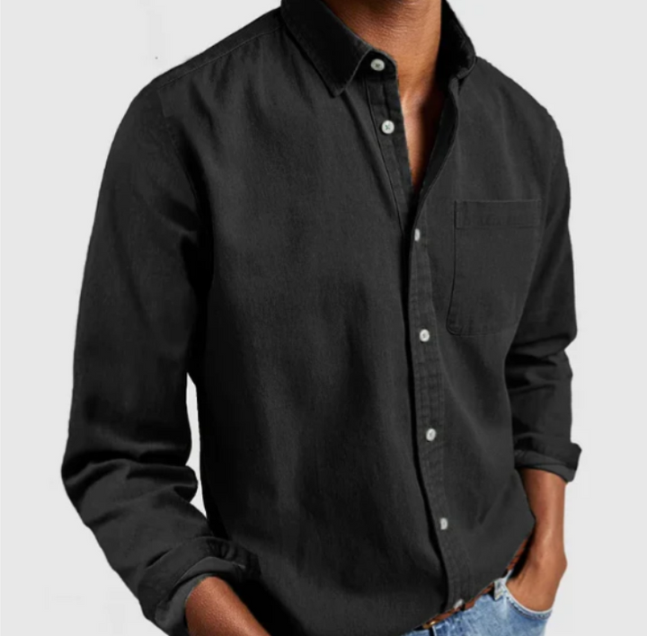 Klassisk Herrskjorta | Långärmad Button-Down Design med Bröstficka | Tidlös Stil för Alla Tillfällen 2