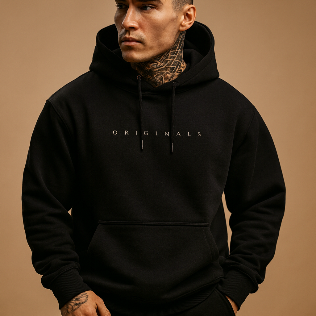 Klassisk Hoodie | Huvtröja för Män med Varmt Material | Mångsidig Stil för Komfort 0