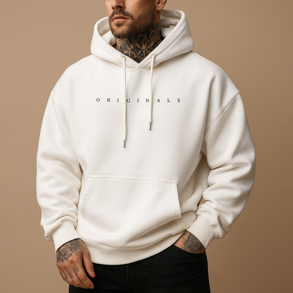 Klassisk Hoodie | Huvtröja för Män med Varmt Material | Mångsidig Stil för Komfort 1