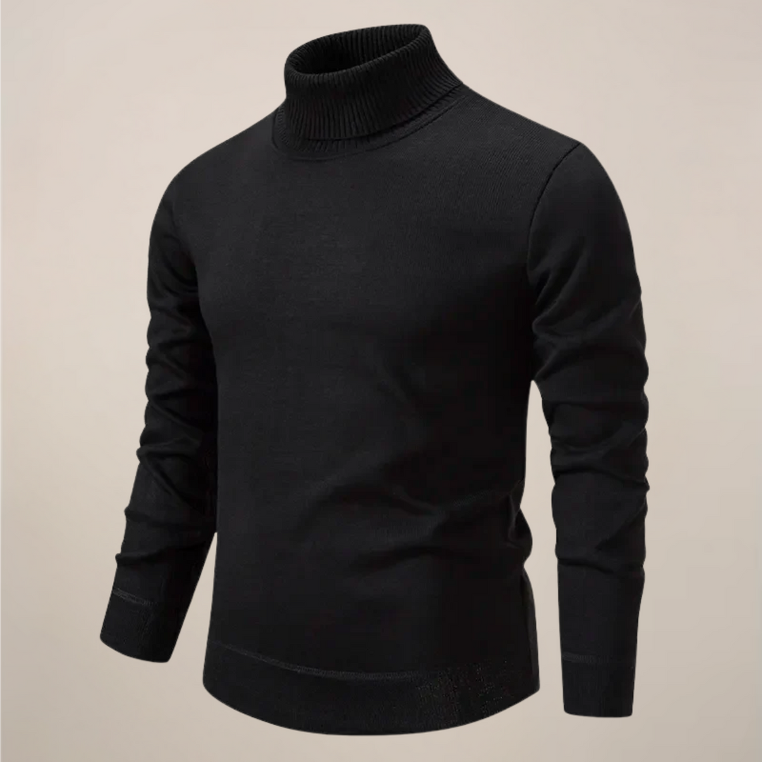 Klassisk Polotröja Svart | Slimmad Passform med Hög Krage | Tidlös Stil för Elegant Utseende 2