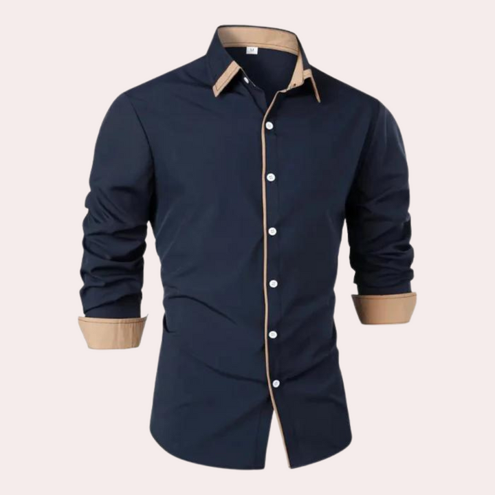 Klassisk Skjorta för Män med Kontrastdetaljer | Modern Design för Smart-Casual Stil 1