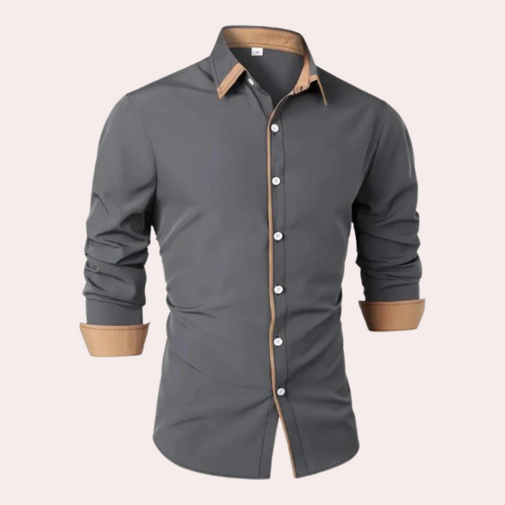 Klassisk Skjorta för Män med Kontrastdetaljer | Modern Design för Smart-Casual Stil 2