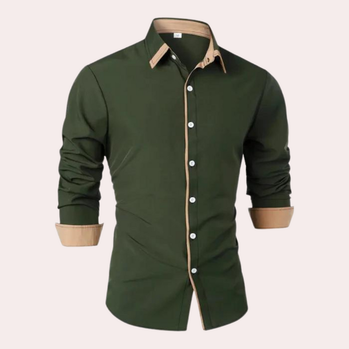 Klassisk Skjorta för Män med Kontrastdetaljer | Modern Design för Smart-Casual Stil 3