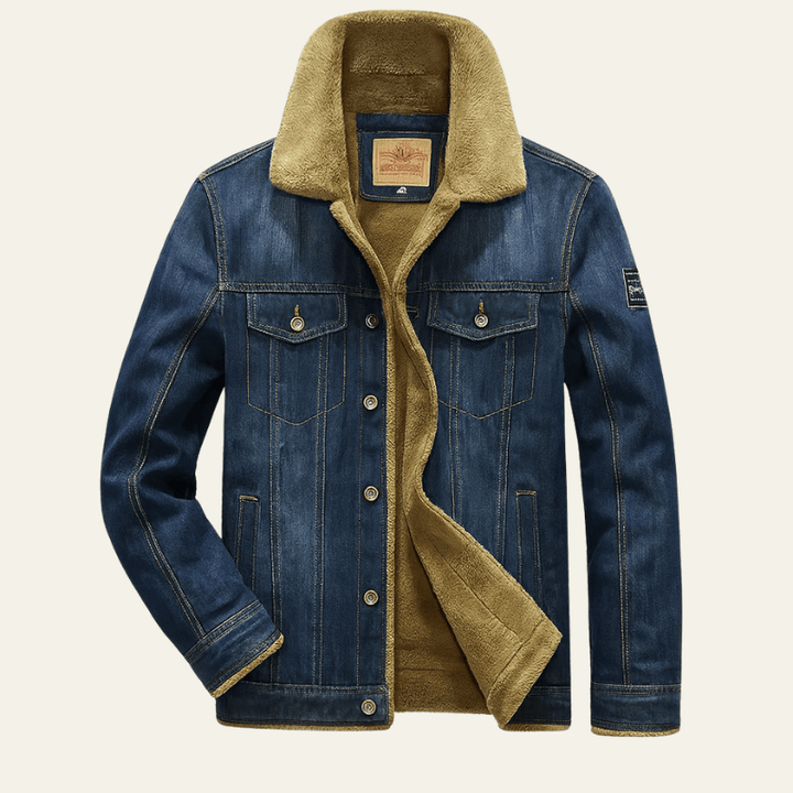 Klassisk Svart Jeansjacka med Foder och Knappstängning | Tidlös Design för Kalla Dagar 4