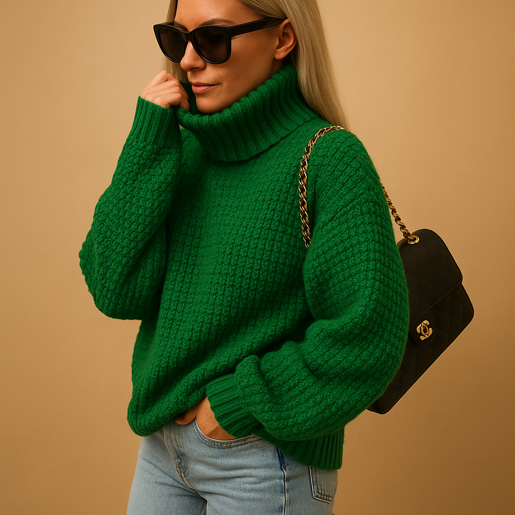 Klassisk Ulltröja för Damer med Chunky Textur | Varm och Bekväm för Höst och Vinter 3