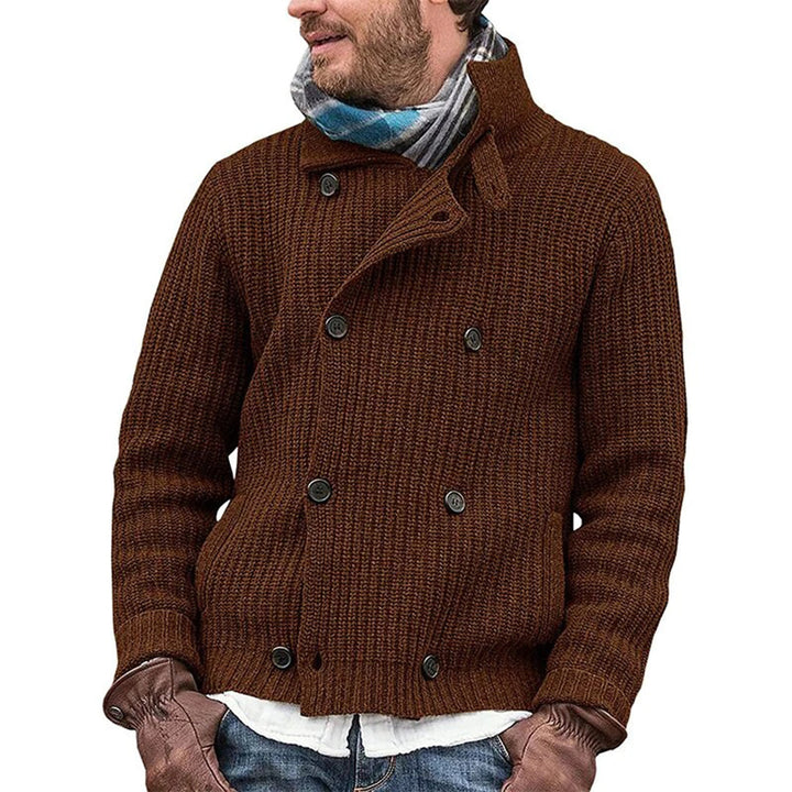 Klassisk Vintage Cardigan | Stickad Kofta med Dubbelknäppning | Tidlöst Mönster för Elegant Stil 0