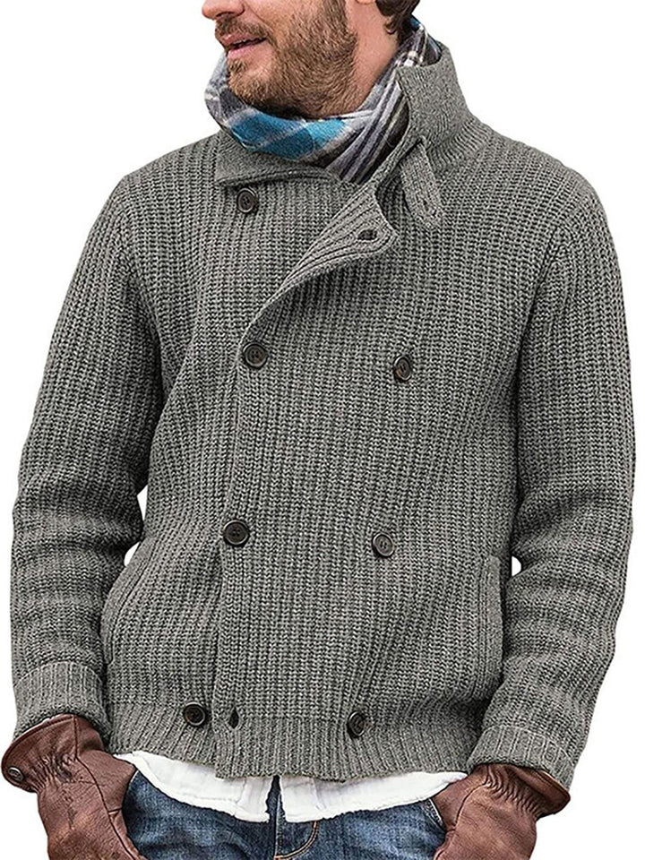 Klassisk Vintage Cardigan | Stickad Kofta med Dubbelknäppning | Tidlöst Mönster för Elegant Stil 1