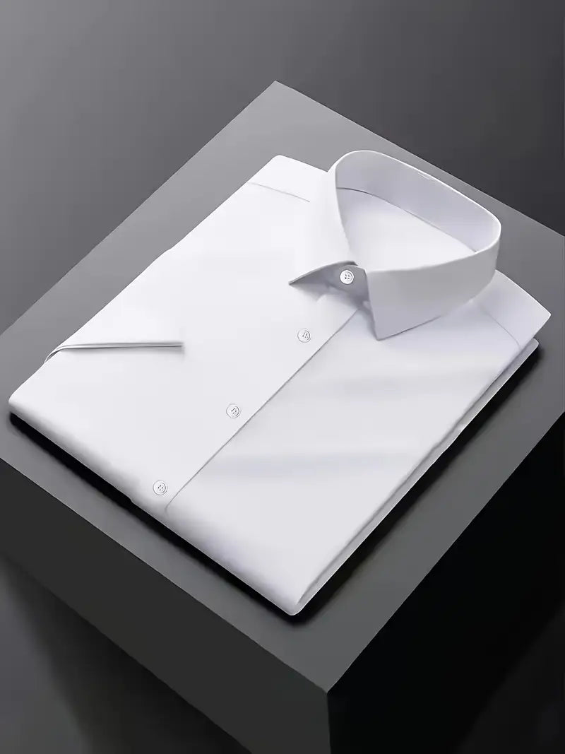 Klassisk Vit Klänningsskjorta för Män med Slim Fit Design | Elegant Look för Alla Tillfällen 0